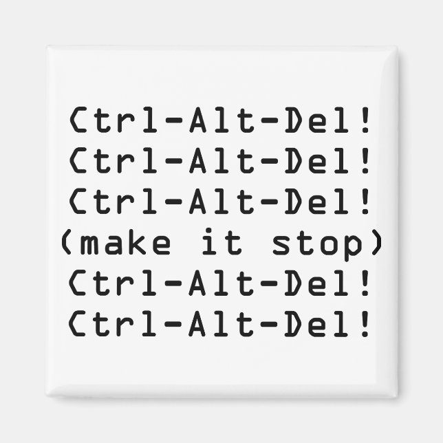 Ctrl-Alt-Del Magnet (Framsidan)