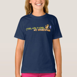 CTRL+ALT+DEL Mitt Läxor Roligt Teknik Katt Barn T Shirt