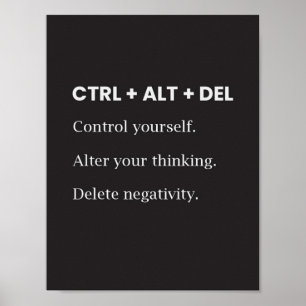 Ctrl Alt Del Motivational inspiration som säger ci Poster
