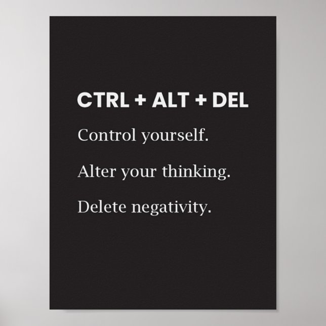 Ctrl Alt Del Motivational inspiration som säger ci Poster (Framsidan)