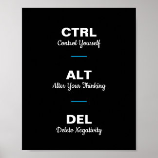 Ctrl Alt Del Motivational Ord Quote Poster