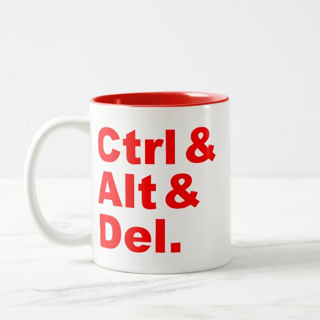 Ctrl & Alt & Del Råna Två-Tonad Mugg (Vänster)