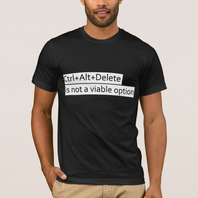 ctrl+alt+del t-shirt (Framsida)