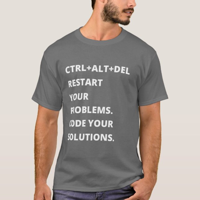 CTRL+ALT+DEL T-Shirt (Framsida)