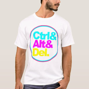 Ctrl Alt Del, t-shirt för typografi