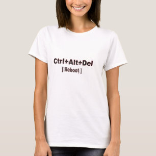 Ctrl+alt+del tech-datorns geek-design lustigt t shirt