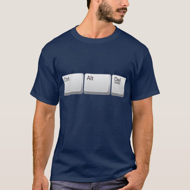 Ctrl + Alt + Delaware T-tröja Tee Shirt (Framsida)