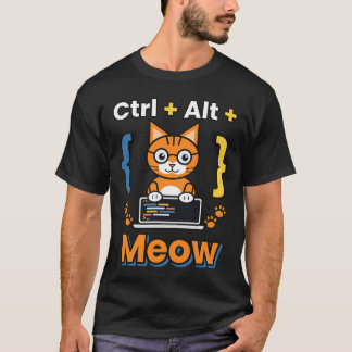 Ctrl Alt Meow Programmerare Katt Kodande Nörd T-Sh T Shirt