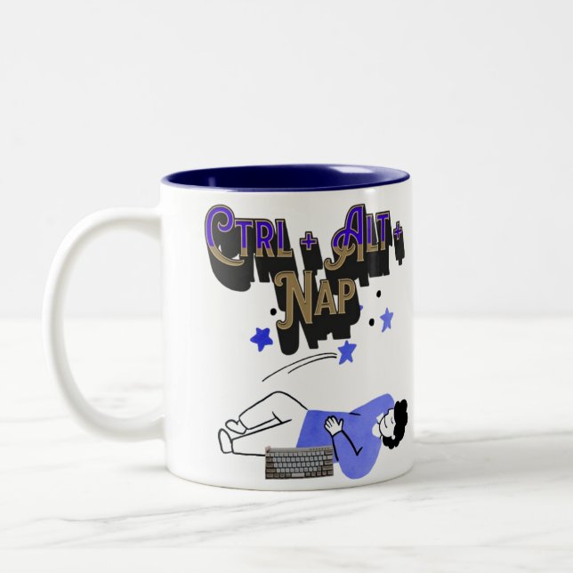 Ctrl + Alt + Nap Mugg | Funny Programmer och Nap K (Vänster)