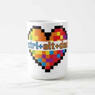 ctrl + alt + pappa Geek Pappa T-Shirt Kaffemugg