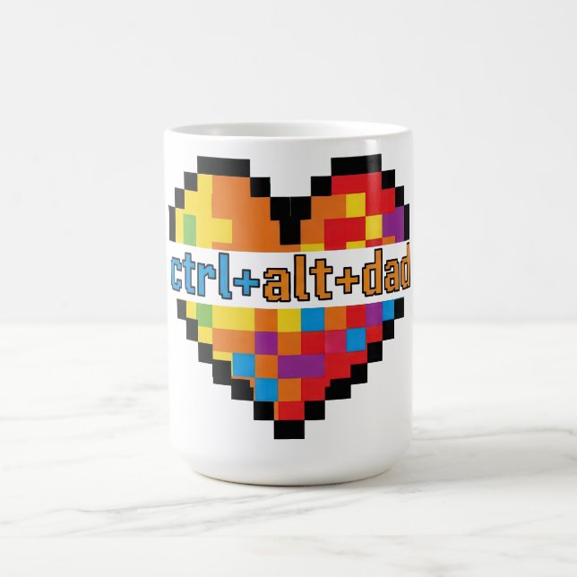 ctrl + alt + pappa Geek Pappa T-Shirt Kaffemugg (Center)