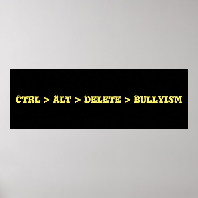 Ctrl > Alt > Ta bort > Bullyism - Kantutjämna Poster (Framsidan)