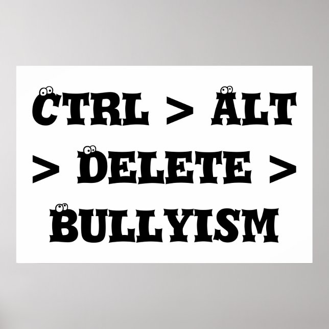 Ctrl > Alt > Ta bort > Bullyism - Kantutjämna Poster (Framsidan)