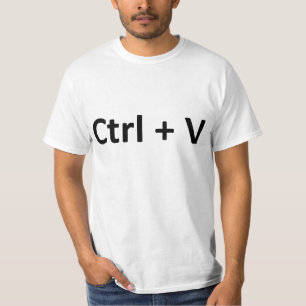 Ctrl C Ctrl V kopierar degtwillingar Tee Shirt