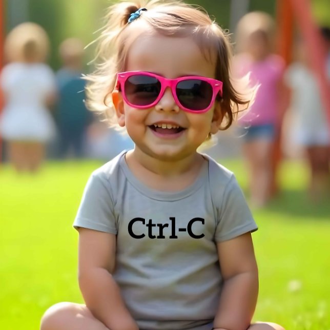 Ctrl-C-Twillingar T Shirt (The ideal cheeky baby shower gift for parents that love their metal.)