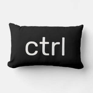 Ctrl Ctrl Ctrl Tangentbord Kommando Svartvit Lumbarkudde