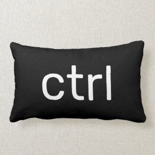 Ctrl Ctrl Ctrl Tangentbord Kommando Svartvit Lumbarkudde