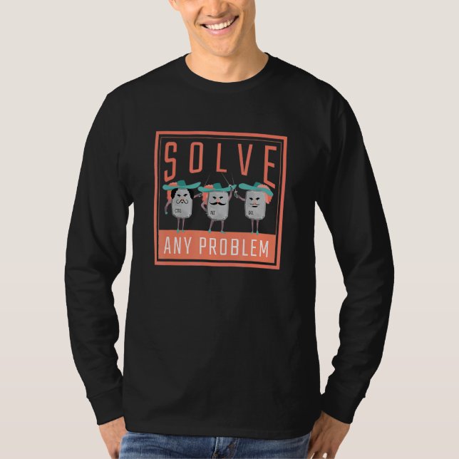 Ctrl Inspirerad Alt Relaterad Ta Bort Design T Shirt (Framsida)