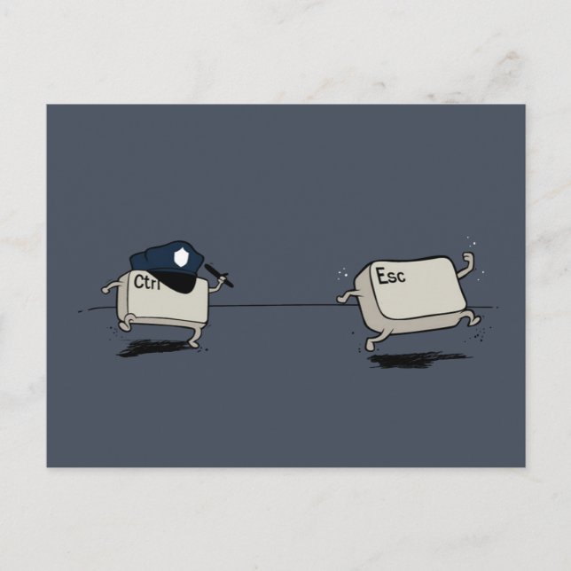 Ctrl mot Escape Vykort (Framsida)