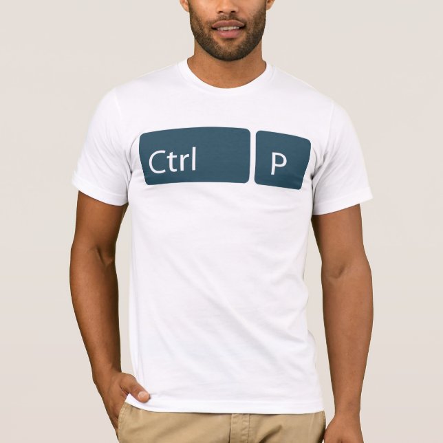 Ctrl + Skjorta för P (tryck) T Tee Shirt (Framsida)