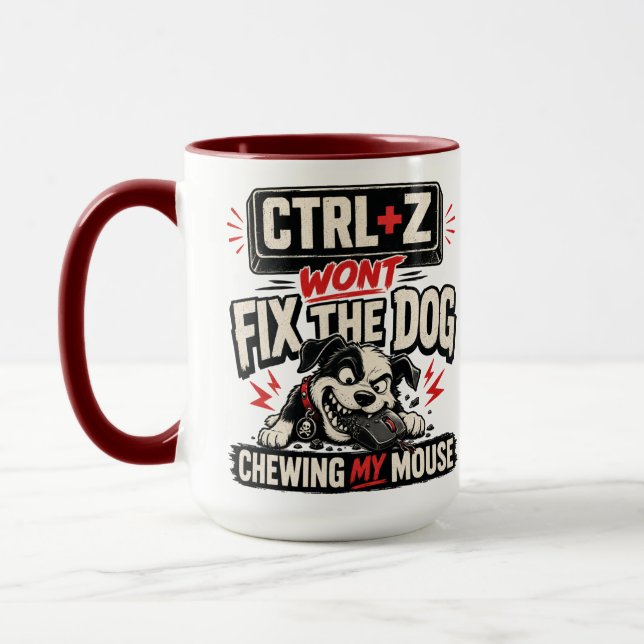 CTRL + Z Kommer Inte Fixa Hunden Som Tuggar På Min Mugg (Vänster)