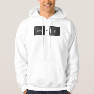 Ctrl+Z "UNDO"-knappdesign för Tangentbord Hoodie