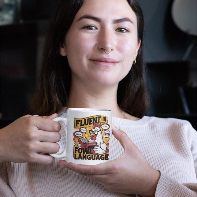 Ctura Scholar Fluent på Fowl Language Kaffemugg (Skapare uppladdad)