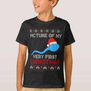 Cture Av Min Första Jul - Rolig Sperma Tomte T Shirt