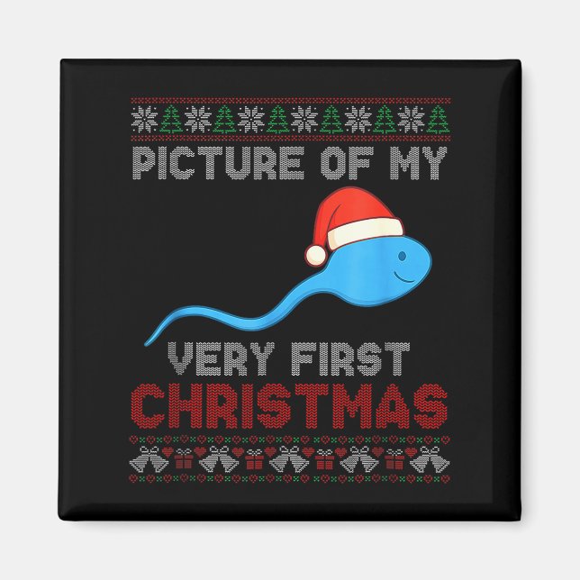 Cture Of My Very First Christmas Joke Funny Xmas  Magnet (Framsidan)
