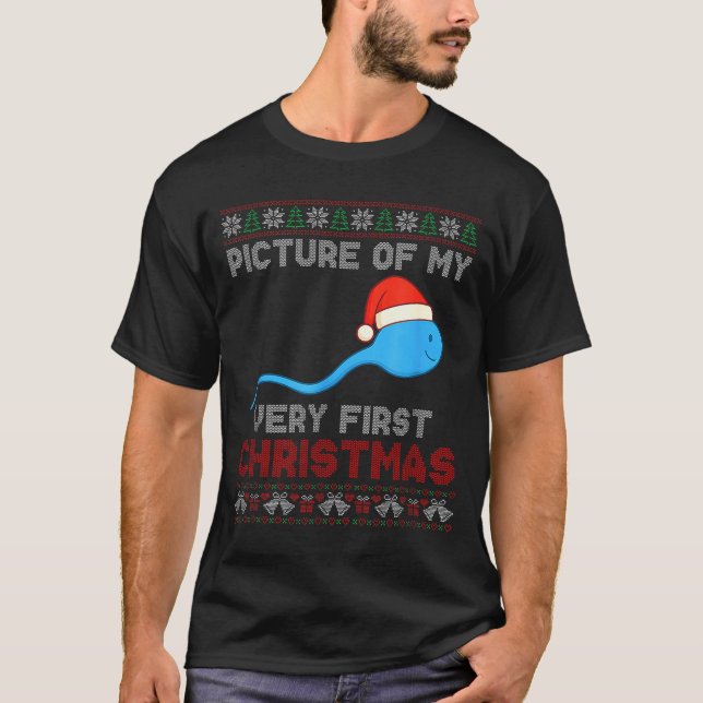 Cture Of My Very First Christmas Joke Funny Xmas  T Shirt (Framsida)