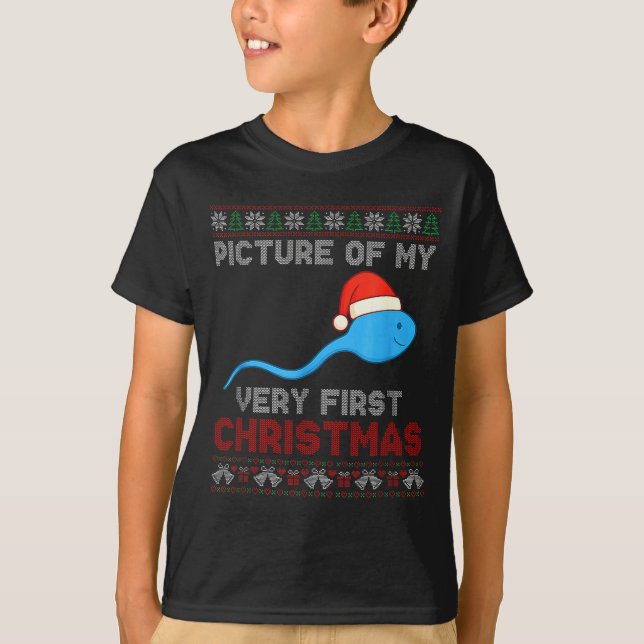 Cture Of My Very First Christmas Joke Funny Xmas  T Shirt (Framsida)