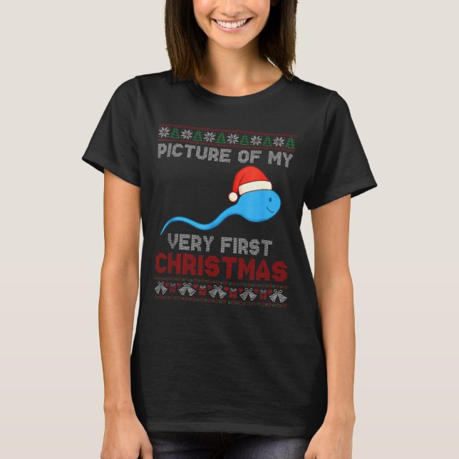 Cture Of My Very First Christmas Joke Funny Xmas  T Shirt (Framsida)