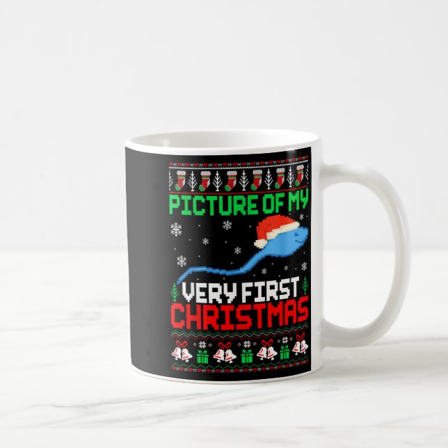 Cture Of My Very First Christmas Joke Ugly Xmas Sw Kaffemugg (Höger)