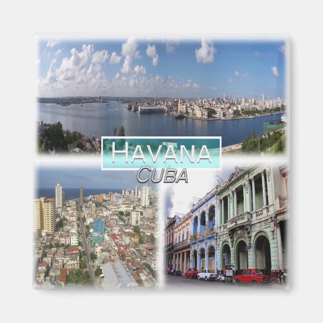 CU0014 America, Cuba, Havana, Fridge Magnet (Framsidan)
