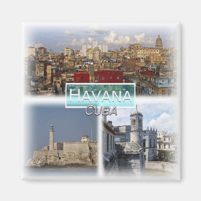 CU0015 America, Cuba, Havana, Fridge Magnet (Framsidan)