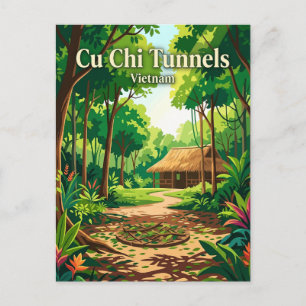 Cu Chi-tunnlarna Vietnam Vykort