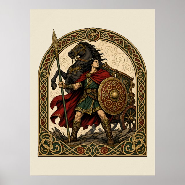 Cu Chulainn, Ulsters hound Poster (Framsidan)