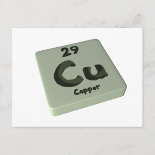 Cu Copper Vykort