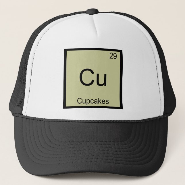 Cu - Cupcakes Rolig Kemitecken T-shirt Keps (Framsida)