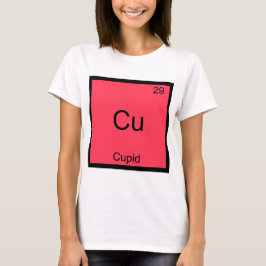 Cu - Cupid Funny Chemistry Inslag Symbol T-Shirt