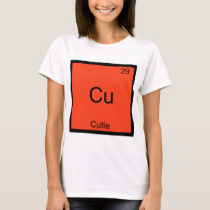 Cu - Cutie Chemistry Inslag Symbol Funny Periodic T-shirt