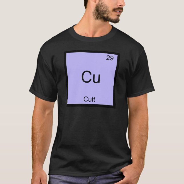 Cu - för kemiinslag för kult rolig T-tröja för Tee Shirt (Framsida)