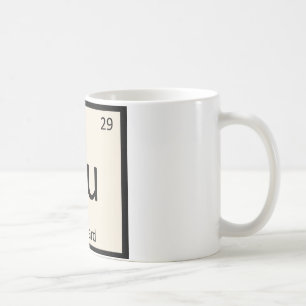 Cu - Krämkemi Periodiska Systemet Symbol Kaffemugg