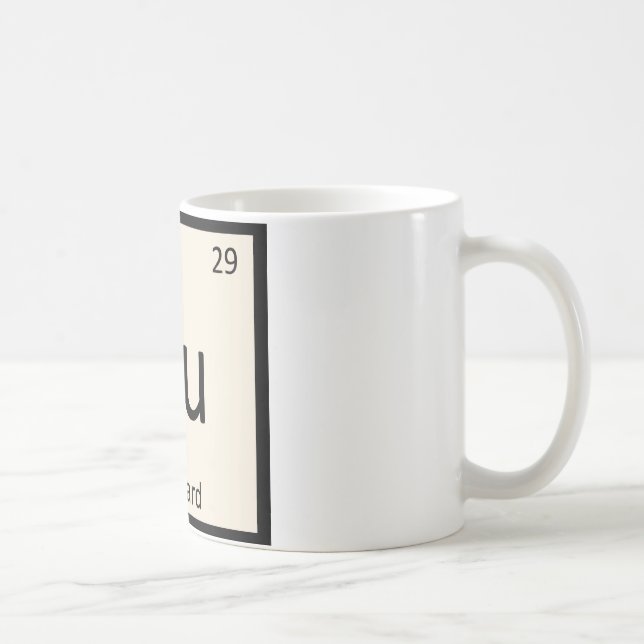 Cu - Krämkemi Periodiska Systemet Symbol Kaffemugg (Höger)