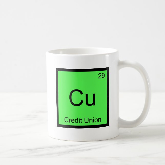 Cu - Kredit Union Funny Chemistry Inslag Symbol T Kaffemugg (Höger)