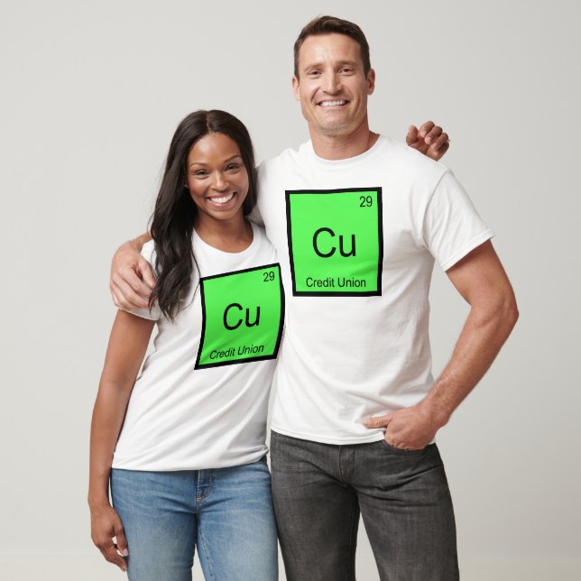 Cu - Kredit Union Funny Chemistry Inslag Symbol T Tröja (Unisex)