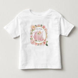 Cu-Tea Blush Rosa Tekanna Småbarn Flickan T-Shirt