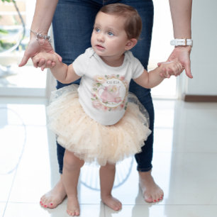 Cu-Tea Rosa Tekanna Babyflicka Bodysuit T Shirt