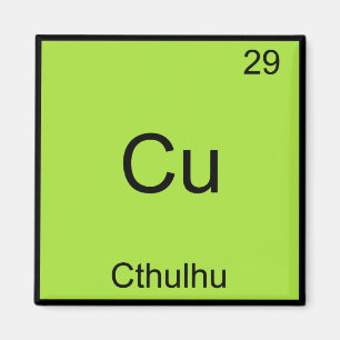 Cu - utslagsplats för symbol för Cthulhu rolig Magnet