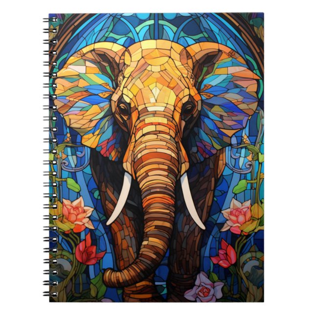 Cuaderno Animales En Arte Vitral Anteckningsbok (Framsidan)